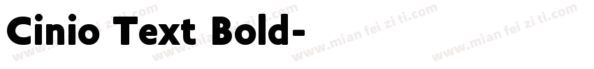 Cinio Text Bold字体转换